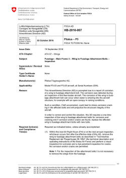 HB-2016-007 - Civil Aviation Safety Authority