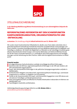 stellenausschreibung