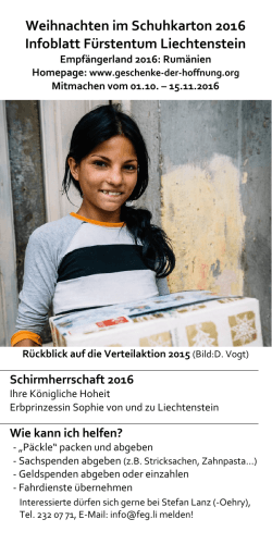 Infos für Liechtenstein - Freie Evangelische Gemeinde Schaan