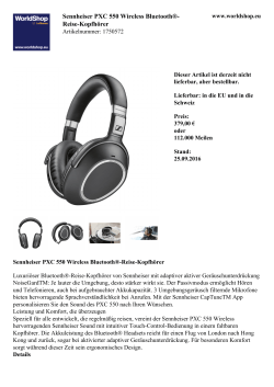 Sennheiser PXC 550 Wireless Bluetooth®- Reise