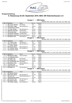 Gruppeneinteilung