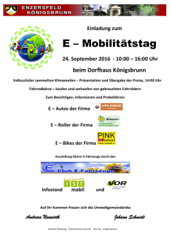 E &ndash; Mobilit&auml;tstag