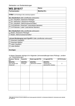 herunterladbaren Formular - Seminar f&uuml;r Griechische und