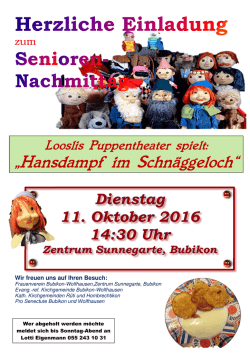 Hansdampf im Schn&auml;ggeloch - Frauenverein Bubikon
