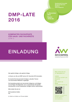 dmp-late 2016 einladung - bei den &Auml;rzten in Wuppertal eV!