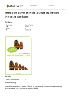 Immobilien Meran (Nr.444) Gesch&auml;ft im Zentrum Meran