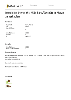 Immobilien Meran (Nr. 455): B&uuml;ro/Gesch&auml;ft in Meran zu