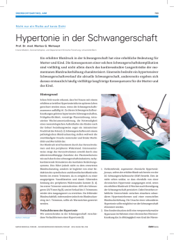 Hypertonie in der Schwangerschaft