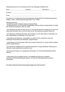 Haftungsausschluss Stadtfest G&ouml;ppingen