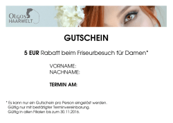 Gutschein Damen - Olgas Haarwelt