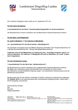 Ausschreibung - Landratsamt Dingolfing