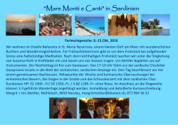“Mare Monti e Canti” in Sardinien