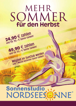 Roy_Plakat_Frühl_A1 - Sonnenstudios Nordseesonne