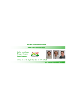 ein schlagkr&auml;ftiges Team&hellip; F&uuml;r Sie in den Gemeinderat