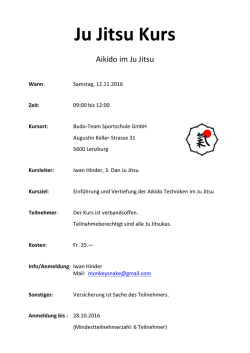 Ju Jitsu Kurs - Budo-Team Sportschule GmbH
