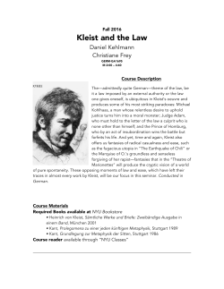 Kleist and the Law