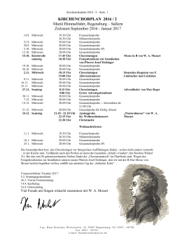 Plan Kirchenchor: 16-2-chorplan - Pfarrei Mariä Himmelfahrt Sallern