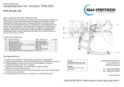 Hauptst&auml;nder f&uuml;r Yamaha TDM 850