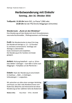 Herbstwanderung mit Einkehr - &Uuml;berlinger Ruderclub Bodan