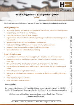 Holzbauingenieur / Bauingenieur (m/w) - Forum