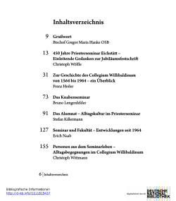 Inhaltsverzeichnis
