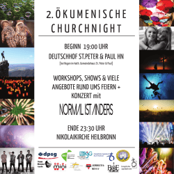 2. Ökumenische CHURCH NIGHT [ pdf | Größe: 1.6 MB ]