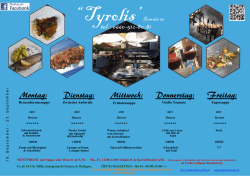 Speiseplan - Tyrolis Restaurant/Bar