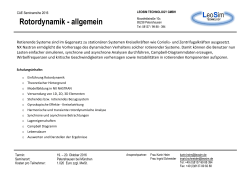 Rotordynamik - allgemein