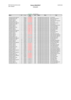 Heimspielplan - BSG Stahl Eisenhüttenstadt