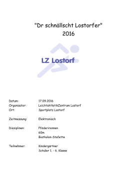 "Dr schnällscht Lostorfer" 2016