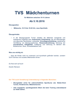 Infosheet Kinderturnen