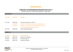 Page 1 TERMINÜBERSICHT LEHRGANG