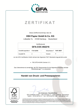 zertifikat - HSH Papier