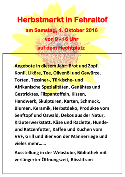 Herbstmarkt in Fehraltof - vv