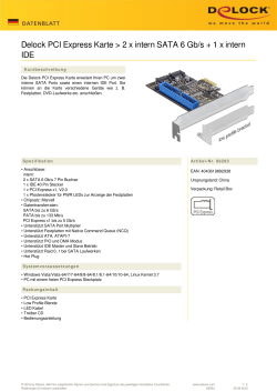 Delock PCI Express Karte > 2 x intern SATA 6 Gb/s + 1 x intern IDE