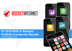 H1 2016 - Rocket Internet
