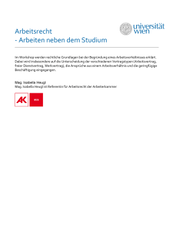 Arbeitsrecht - Arbeiten neben dem Studium