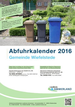 Abfuhrkalender Wiefelstede