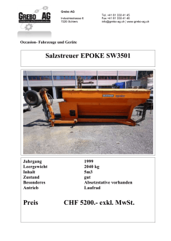 Salzstreuer EPOKE SW3501 Preis CHF 5200.
