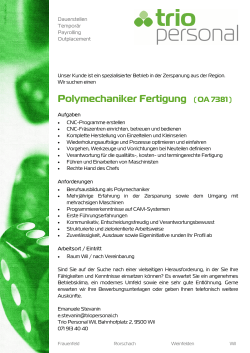 Polymechaniker Fertigung (OA 7381)