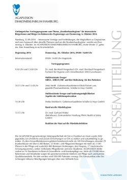 Hygienetag f&uuml;r interessierte B&uuml;rgerinnen und B&uuml;rger am 06.10.2016