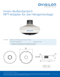 Innen-/Au&szlig;enbereich NPT-Adapter f&uuml;r die