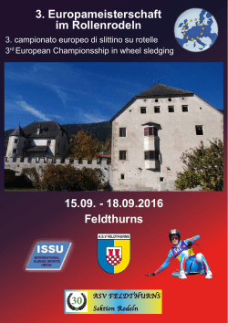 3. Europameisterschaft in Rollenrodeln in Feldthurns