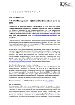iQSol ver&ouml;ffentlicht eBook zur "it