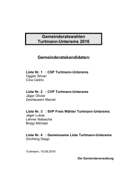 Gemeinderatswahlen Turtmann