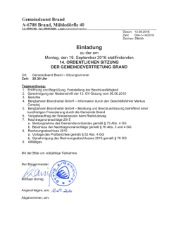 Einladung - Gemeinde Brand