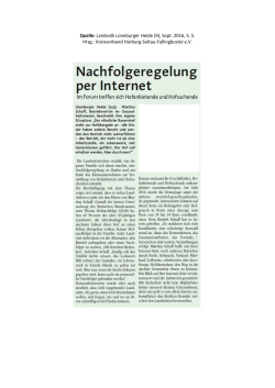 Quelle: Landvolk Lüneburger Heide (9), Sept. 2016, S. 5. Hrsg