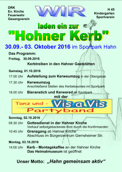 Hahner Kerb - Sportverein Hahn eV