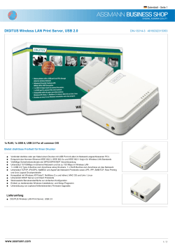 DIGITUS Wireless LAN Print Server, USB 2.0