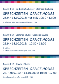sprechzeiten office hours sprechzeiten office hours sprechzeiten